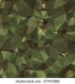 Abstract Vector Military Camouflage Background Made of Geometric Triangles Shapes