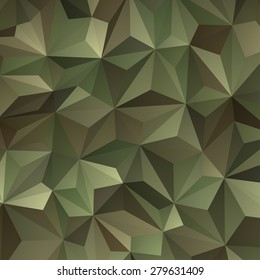 Abstract Vector Military Camouflage Background Made of Geometric Triangles Shapes