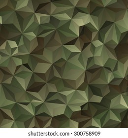 Abstract Vector Military Camouflage Background Made of Geometric Triangles Shapes
