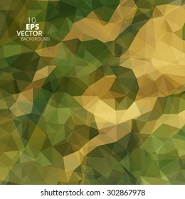 Abstract Vector Military Camouflage Background Made of Geometric Triangles Shapes
