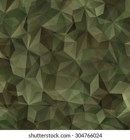 Abstract Vector Military Camouflage Background Made of Geometric Triangles Shapes