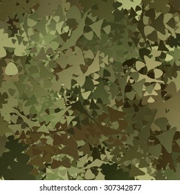 Abstract Vector Military Camouflage Background Made of Geometric Triangles Shapes