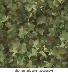 Abstract Vector Military Camouflage Background Made of Geometric Triangles Shapes