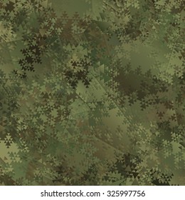 Abstract Vector Military Camouflage Background Made of Geometric Triangles Shapes