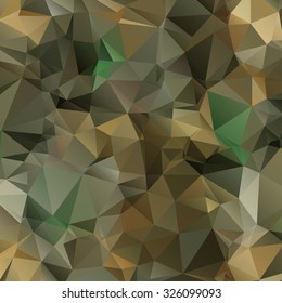 Abstract Vector Military Camouflage Background Made of Geometric Triangles Shapes