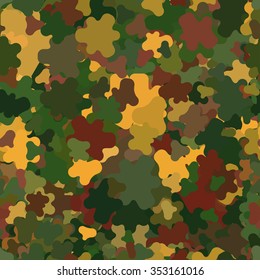 Abstract Vector Military Camouflage Background Made of Splash