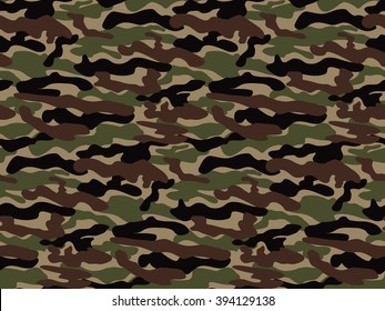 Abstract Vector Military Camouflage Background. Seamless Camo Pattern for Army Clothing.