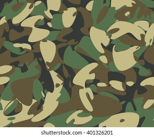 Abstract Vector Military Camouflage Background Made of Splash