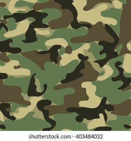 Abstract Vector Military Camouflage Background. Seamless Camo Pattern For Army Clothing.