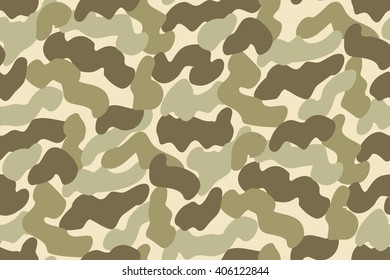 Abstract Vector Military Camouflage Background. Seamless Camo Pattern for Army Clothing.