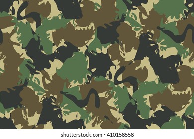 Antecedentes de camuflaje militar de vectores abstractos hechos de Splash.  Patrón de Camo sin inconvenientes para ropa de ejército.
