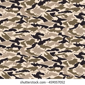 Abstract Vector Military Camouflage Background Made of Splash. Seamless Camo Pattern for Army Clothing.