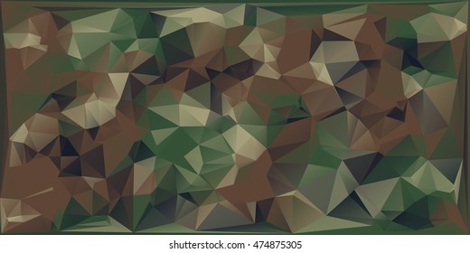 Abstract Vector Military Camouflage Background Made of Geometric Triangles Shapes.
Vector illustration.