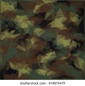 Abstract Vector Military Camouflage Background Made of Geometric Triangles Shapes.
Vector illustration.