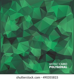 Abstract Vector Military Camouflage Background Made of Geometric Triangles Shapes. Vector illustration.