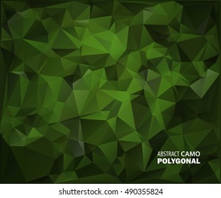 Abstract Vector Military Camouflage Background Made of Geometric Triangles Shapes. Vector illustration.