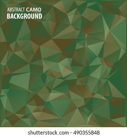 Abstract Vector Military Camouflage Background Made of Geometric Triangles Shapes. Vector illustration.
