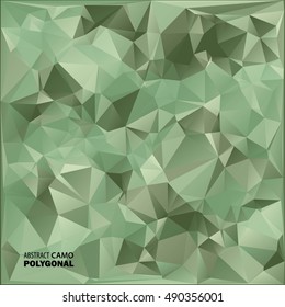 Abstract Vector Military Camouflage Background Made of Geometric Triangles Shapes. Vector illustration.