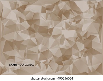 Abstract Vector Military Camouflage Background Made of Geometric Triangles Shapes. Vector illustration.