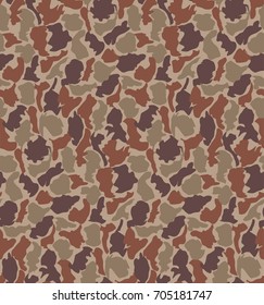 Abstract Vector Military Camouflage Background Made of Splash. Seamless Camo Pattern for Army Clothing.