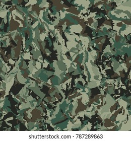 Abstract Vector Military Camouflage Background Made of Splash. Camo Pattern for Army Clothing.