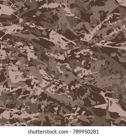 Abstract Vector Military Camouflage Background Made of Splash. Camo Pattern for Army Clothing.