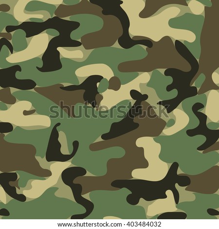 Abstract Vector Military Camouflage Background. Seamless Camo Pattern for Army Clothing.