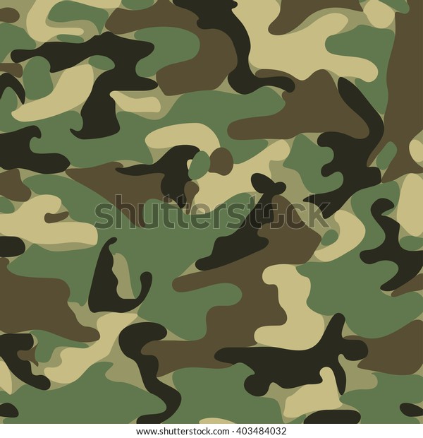 抽象矢量军事迷彩背景 军队服装的无缝迷彩图案 库存矢量图 免版税
