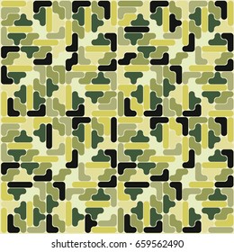 Abstract Vector Military Camouflage pattern Background
