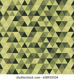Abstract Vector Military Camouflage Seamless Background Made of Geometric Triangles Shapes