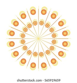 Abstract Vector Minimal Background. Ornament. Simple Circular Wallpaper