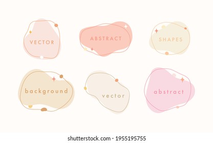 Abstract vector minimal background. Trendy organic shape banner for social media, invitation, web.