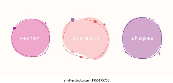 Abstract vector minimal background. Trendy organic shape banner for social media, invitation, web.