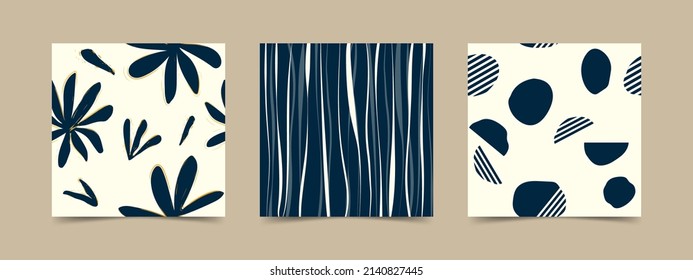 Abstract vector minimal pattern set. Trendy templates for design, modern style.