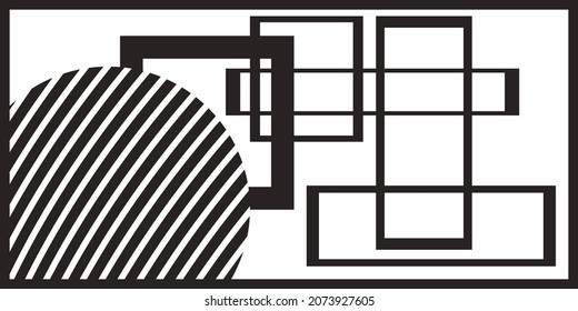 Abstract vector minimalist background. Geometric illustration with circles.