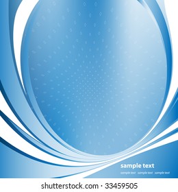 abstract vector modern backdrop with wavy lines in blue color