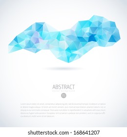 abstract vector modern background with blue triangle object line white star colourful conceptual background scene colorful digital fashionable graceful site contract blue luxurious light print beauty