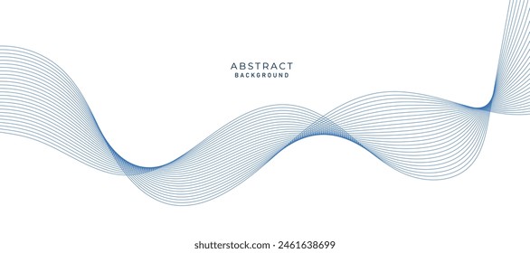 Fondo moderno de Vector Abstractas con líneas onduladas azules.
