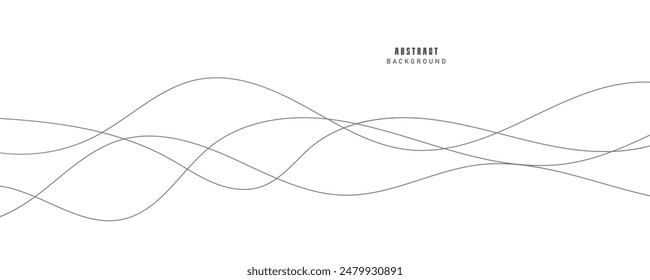 Abstract vector modern background with grey wavy lines and particles. EPS10
