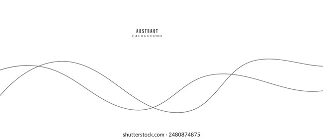 Abstract vector modern background with grey wavy lines and particles. EPS10
