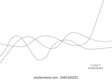 Abstract vector modern background with grey wavy lines and particles. Technology backdrop.
