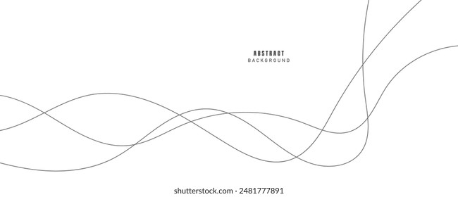 Abstract vector modern background with grey wavy lines and particles. EPS10
