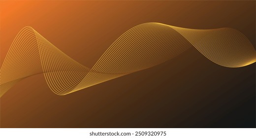 Abstract vector modern background with grey wavy lines and particles. EPS10