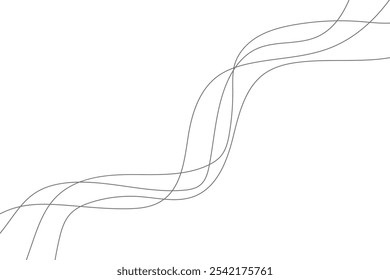 Fondo moderno de Vector Abstractas con líneas onduladas grises y partículas. EPS10