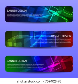 Abstract vector modern  banners with technology / annual report / design templates / future Poster template design

