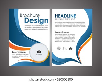 Abstract vector modern blue brochure