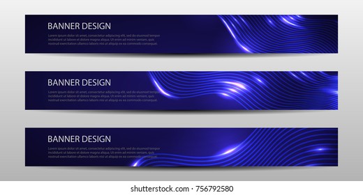  Folleto o banner abstracto moderno vectorial con la onda neón dinámica brillante de la . / informe anual / plantillas de diseño / futuro Diseño de plantillas de póster