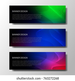 Abstract vector modern brochure or banner with wavy lines / annual report / design templates / future Poster template design