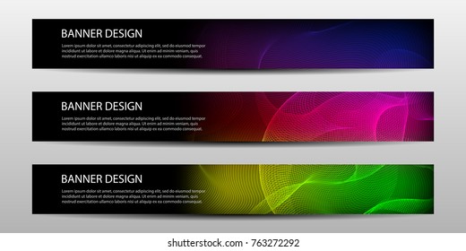 Abstract vector modern brochure or banner with wavy lines / annual report / design templates / future Poster template design