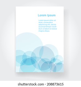 Abstract vector modern brochure design template with colorful circles. Vector illustration.